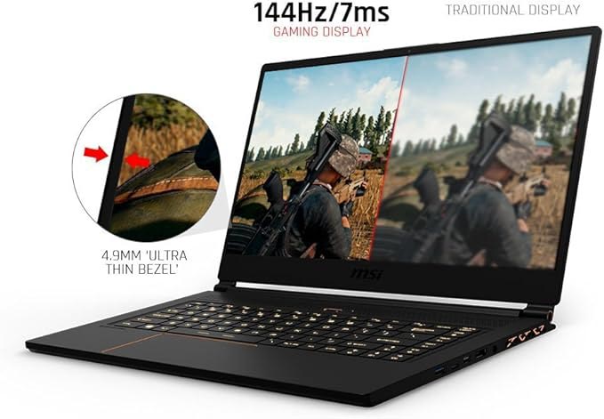 لپ تاپ استوک MSI GS65 Stealth Thin 8RF i7 8750H 32GB GTX 1070 8G